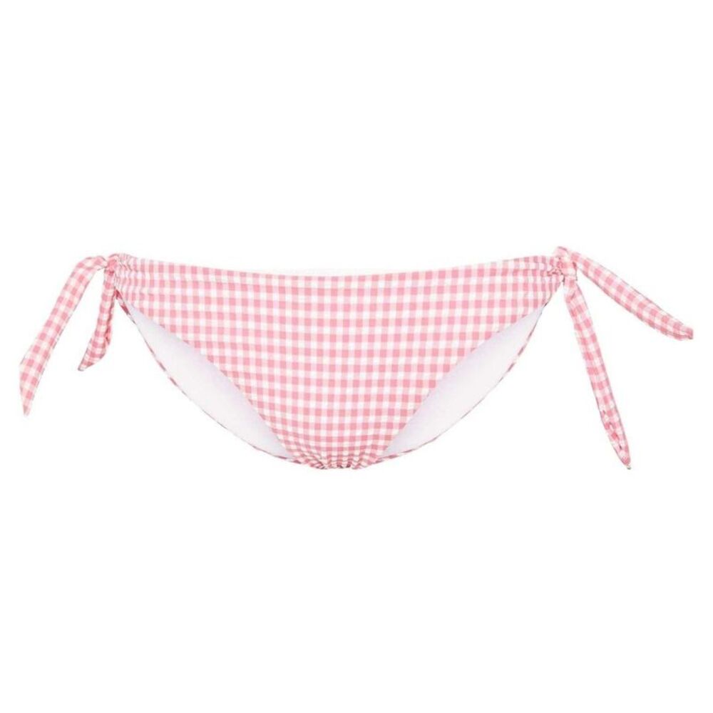 Pieces Womens/Ladies Checked Low Rise Bikini Bottoms / Morning Glory